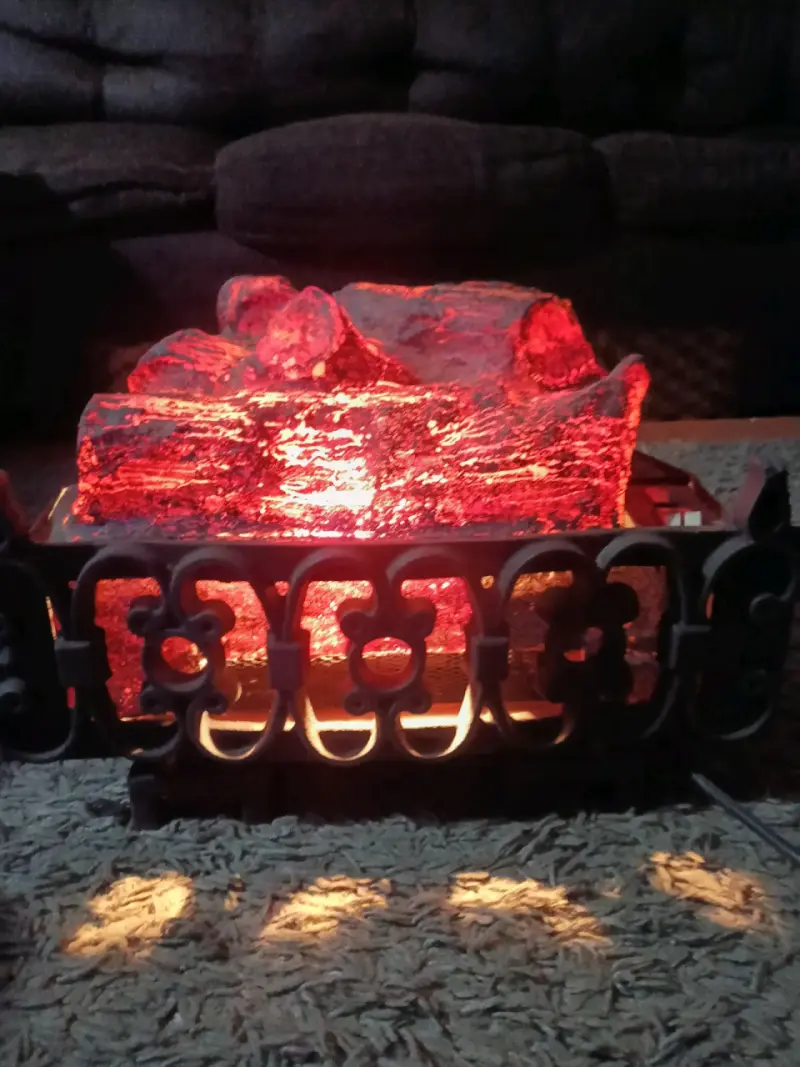 Chimenea eléctrica decorativa con efecto de leña - 2