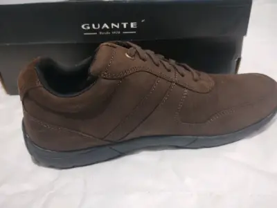 Zapatos de cuero marrón Guante para hombre - miniatura 1