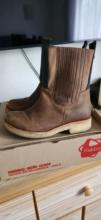 Botas de cuero marrón para hombre Kebba - miniatura 3
