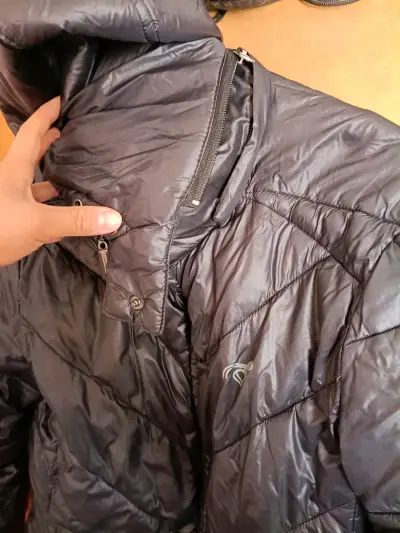 Chaqueta de pluma negra con capucha Tentation - miniatura 5
