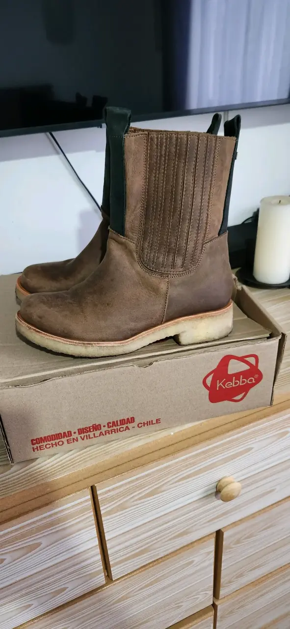 Botas de cuero marrón para hombre Kebba - 3