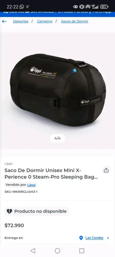 Saco de Dormir Lippi X-Perience Unisex - miniatura 4