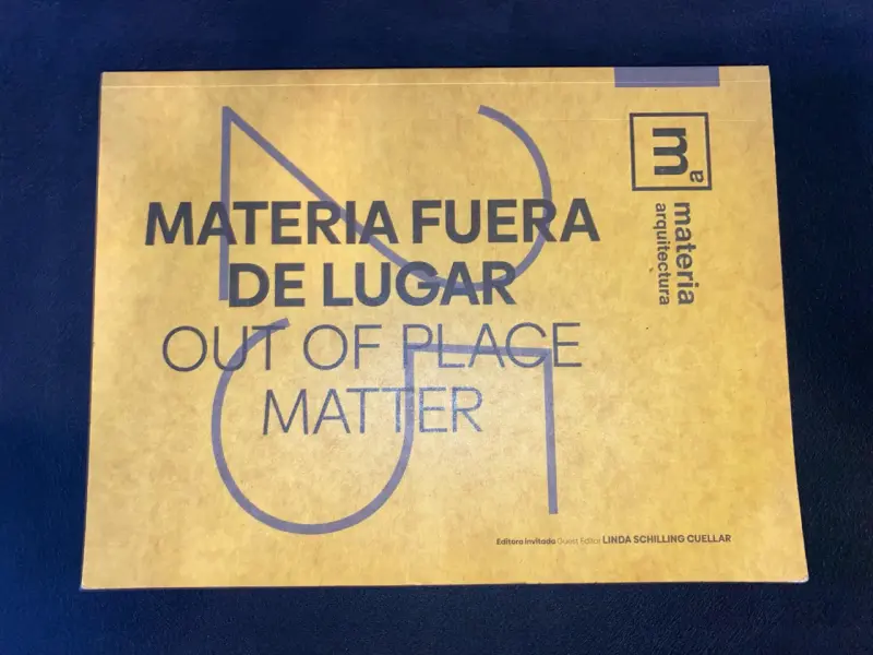 Libro Materia Fuera de Lugar de Materia Arquitectura