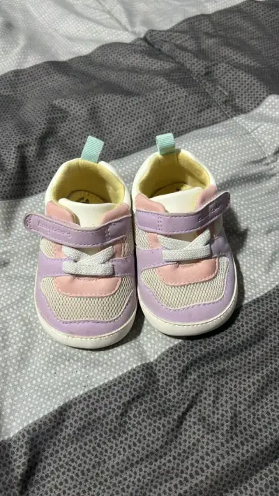 Zapatillas de bebé Baby Colors rosadas y lilas - miniatura 1