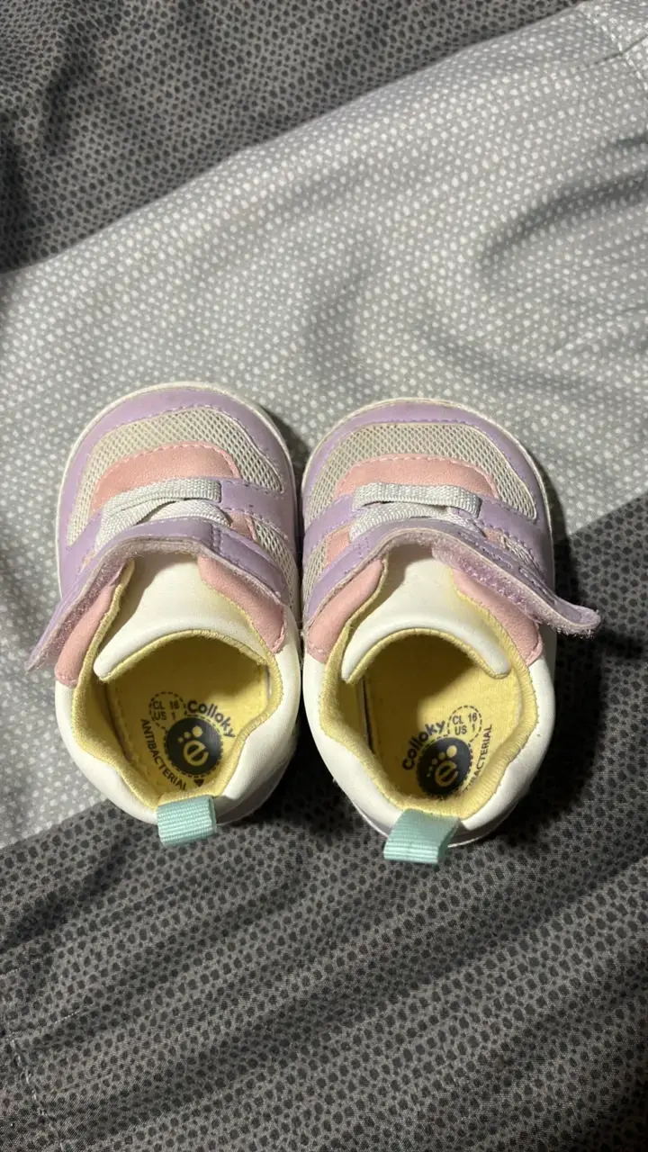 Zapatillas de bebé Baby Colors rosadas y lilas - 3