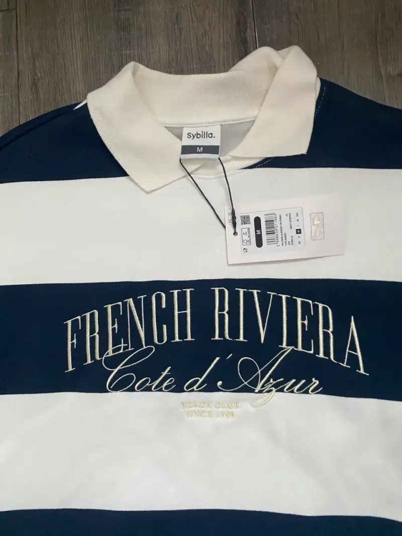 Polera Polo Rayada French Riviera Sybilla Talla M
