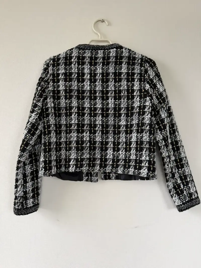 Chaqueta de tweed en blanco y negro Privilege - 4