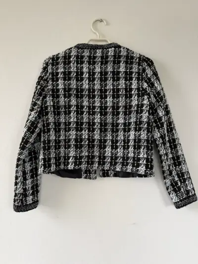 Chaqueta de tweed en blanco y negro Privilege - miniatura 4