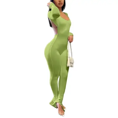 Enterito verde lima con espalda descubierta - miniatura 1