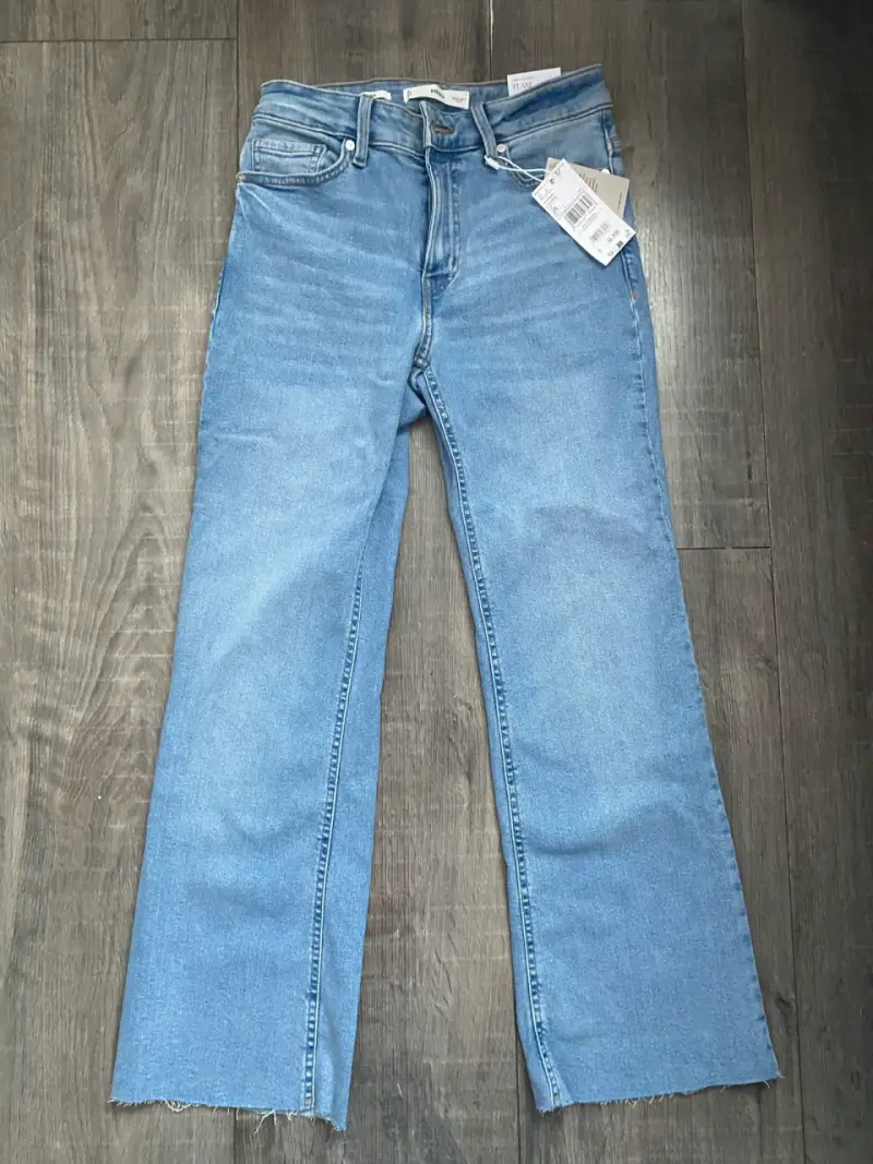 Jeans flare azul mango - 1
