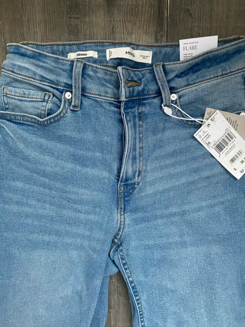 Jeans flare azul mango - 2