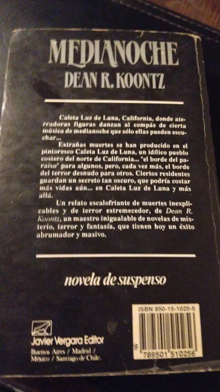Libro 'Medianoche' de Dean R. Koontz en buen estado - 2