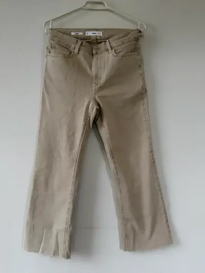 Jeans beige Mango Sienna para mujer - miniatura 1