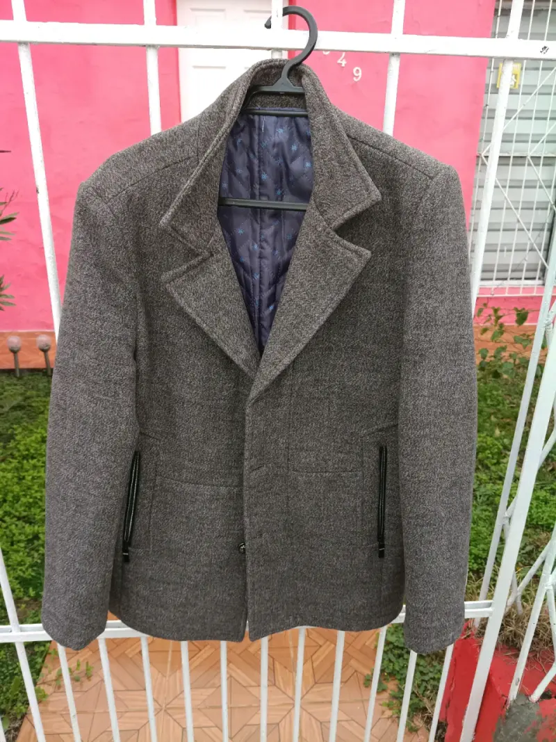 Chaqueta de algodón verde estilo militar - 3