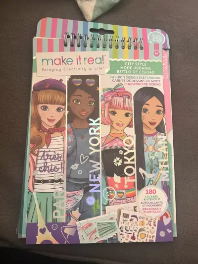 Cuaderno de Diseño de Moda con Pegatinas - miniatura 1