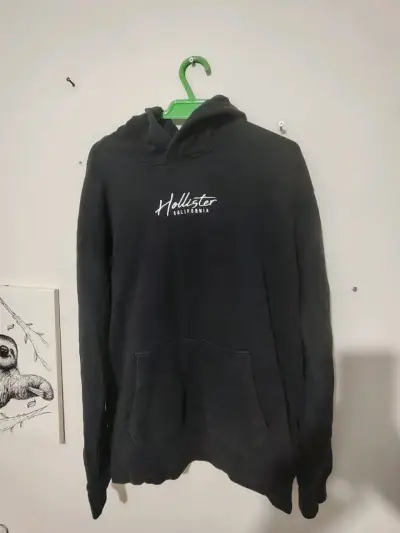 Polerón con capucha Hollister negro - miniatura 1