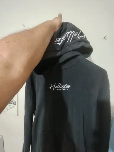 Polerón con capucha Hollister negro - miniatura 2