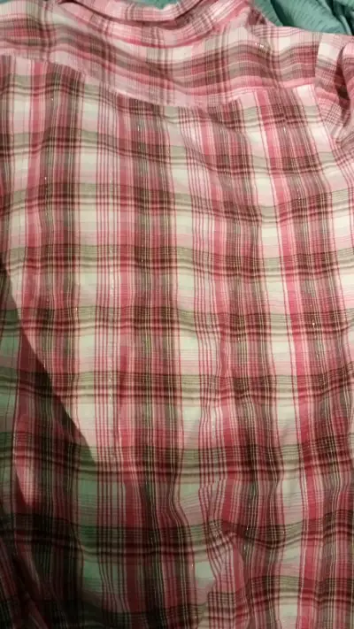 Camisa a cuadros rosa para mujer talla L - miniatura 4
