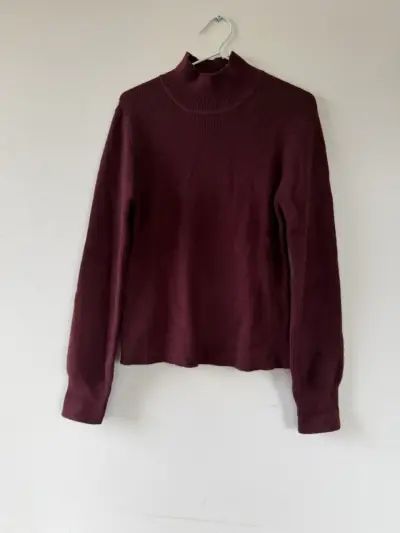 Suéter de cuello alto burdeos Mango - miniatura 1