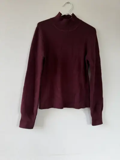 Suéter de cuello alto burdeos Mango - miniatura 2