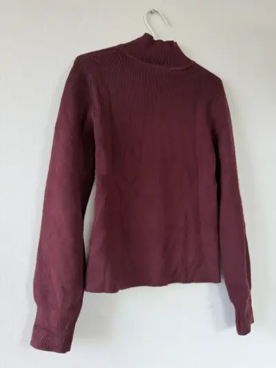 Suéter de cuello alto burdeos Mango - miniatura 4