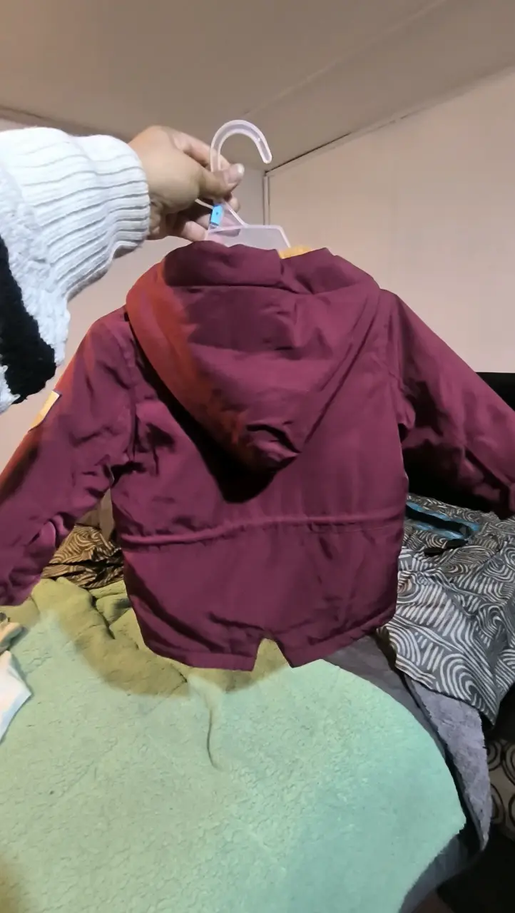 Chaqueta de bebé burdeos con forro térmico Pilim - 4
