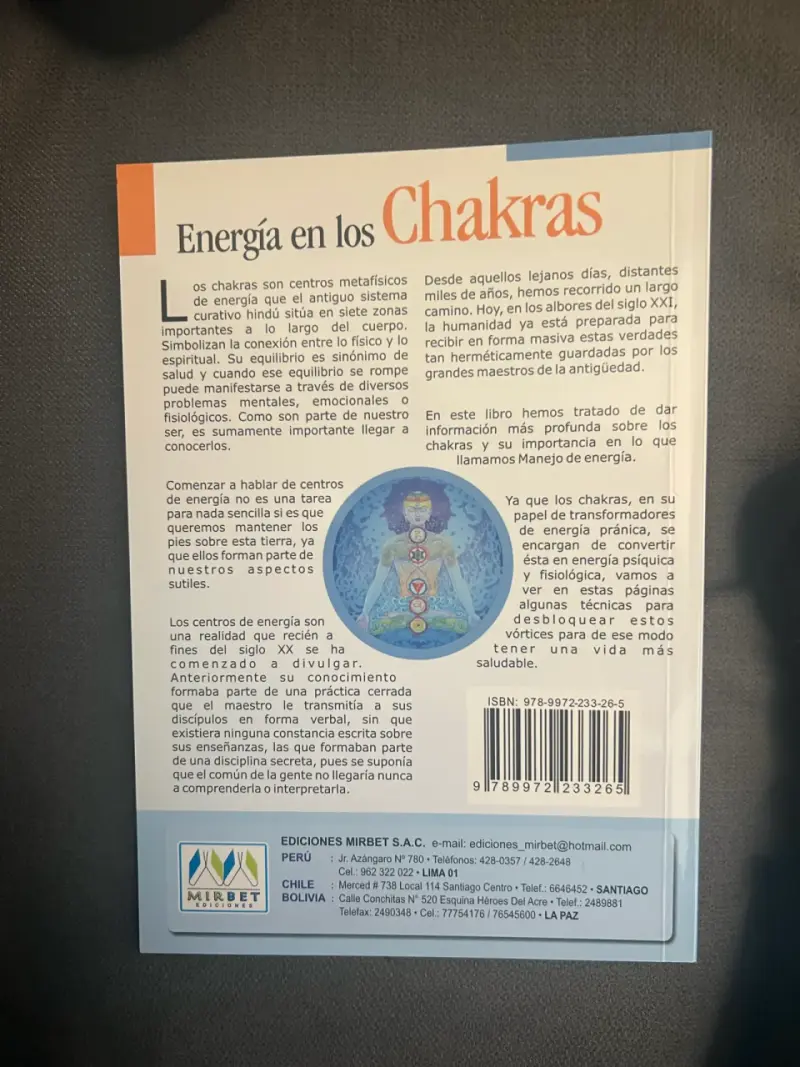 Libro Chakras Conceptos y Desbloqueos Mirbet - 2