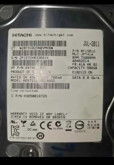 Disco Duro Hitachi 500GB SATA 7200RPM - miniatura 2