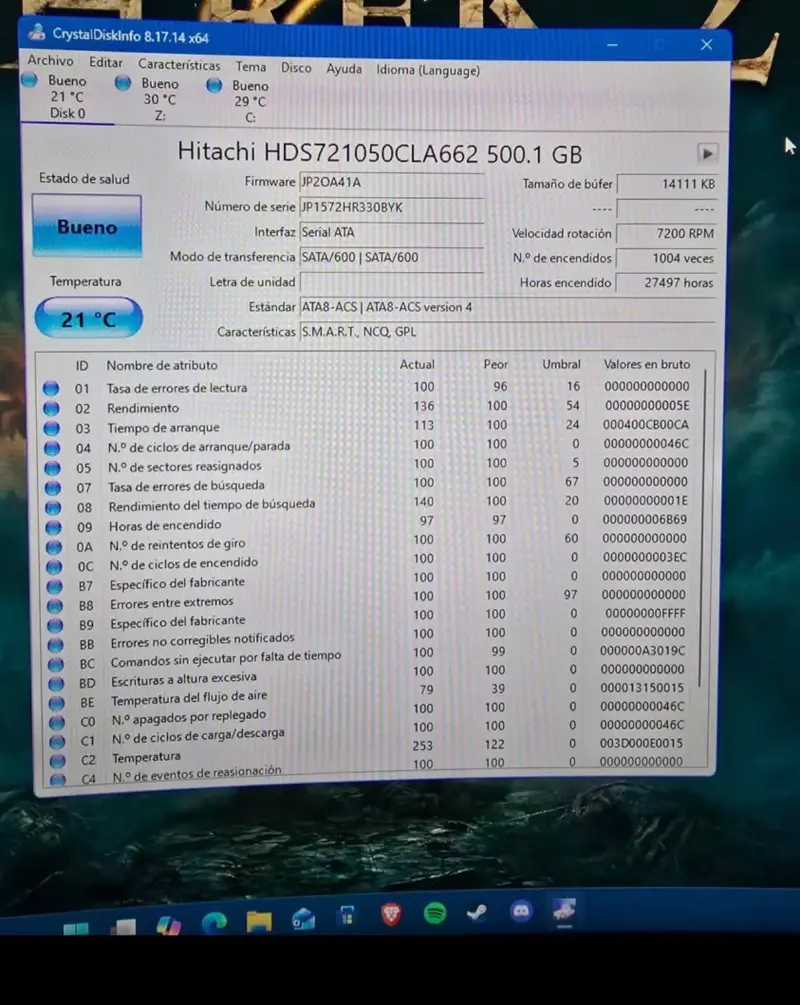 Disco Duro Hitachi 500GB SATA 7200RPM - 3