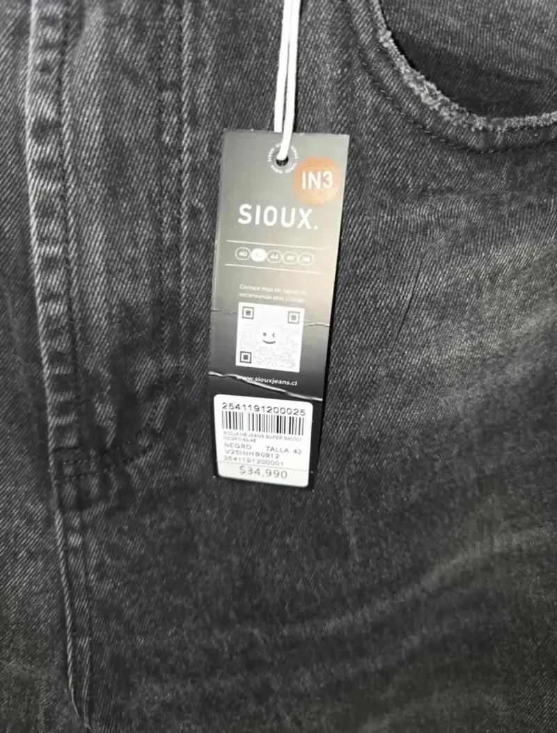 Jeans Baggy Negros Sioux Talla 42 - 4
