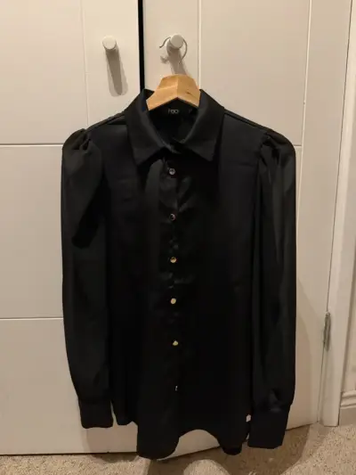 Blusa Negra Manga Larga Mujer Fbo italy - miniatura 4