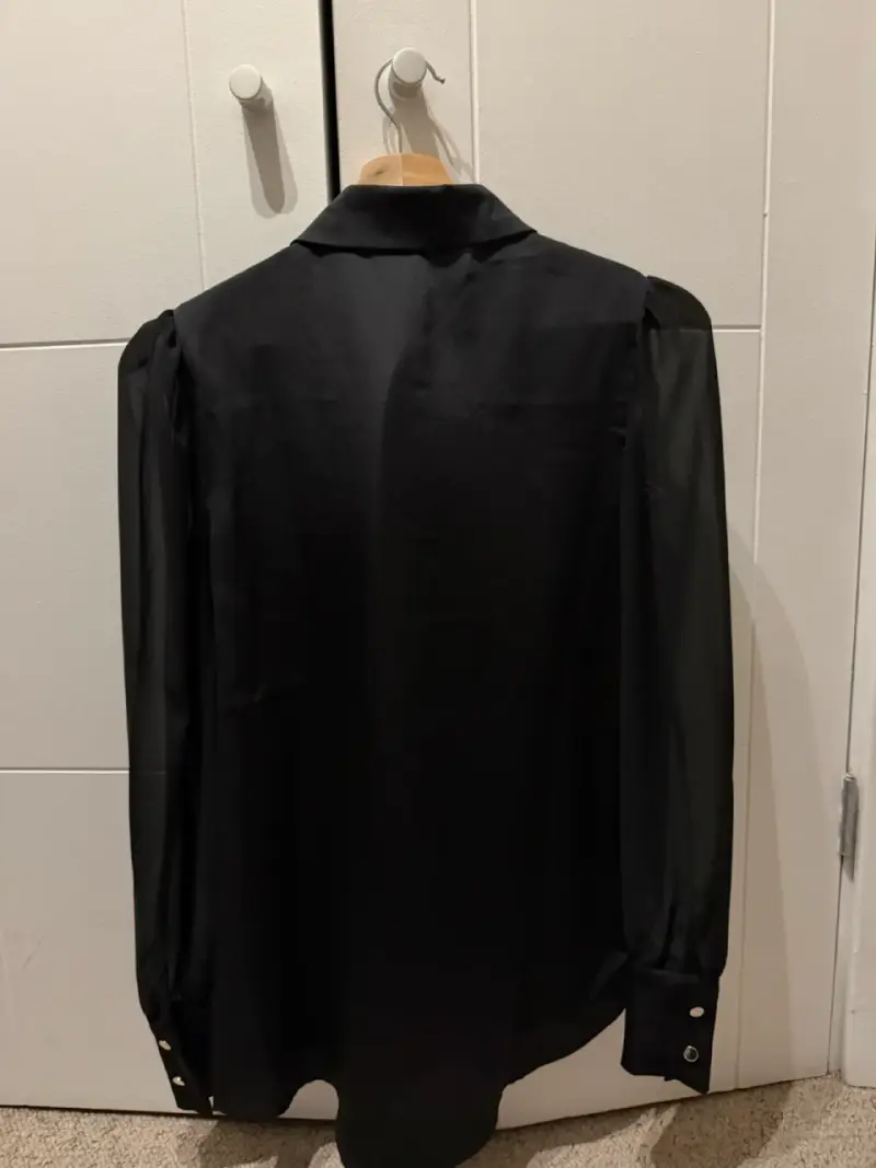 Blusa Negra Manga Larga Mujer Fbo italy - 5