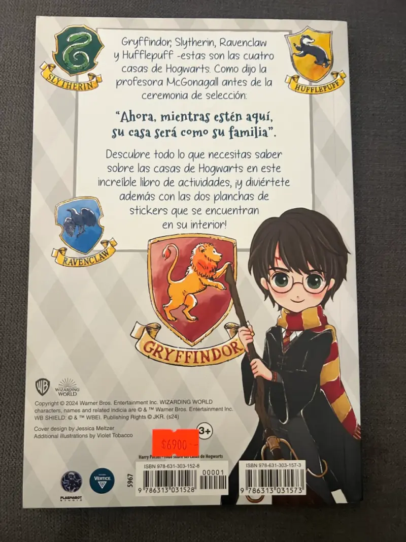 Libro Harry Potter Casas de Hogwarts con Stickers - 2