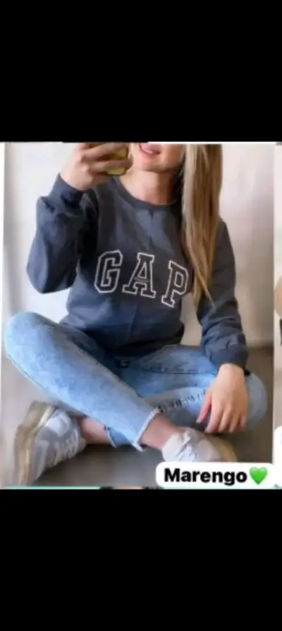 Polerón GAP gris marengo para mujer - miniatura 1