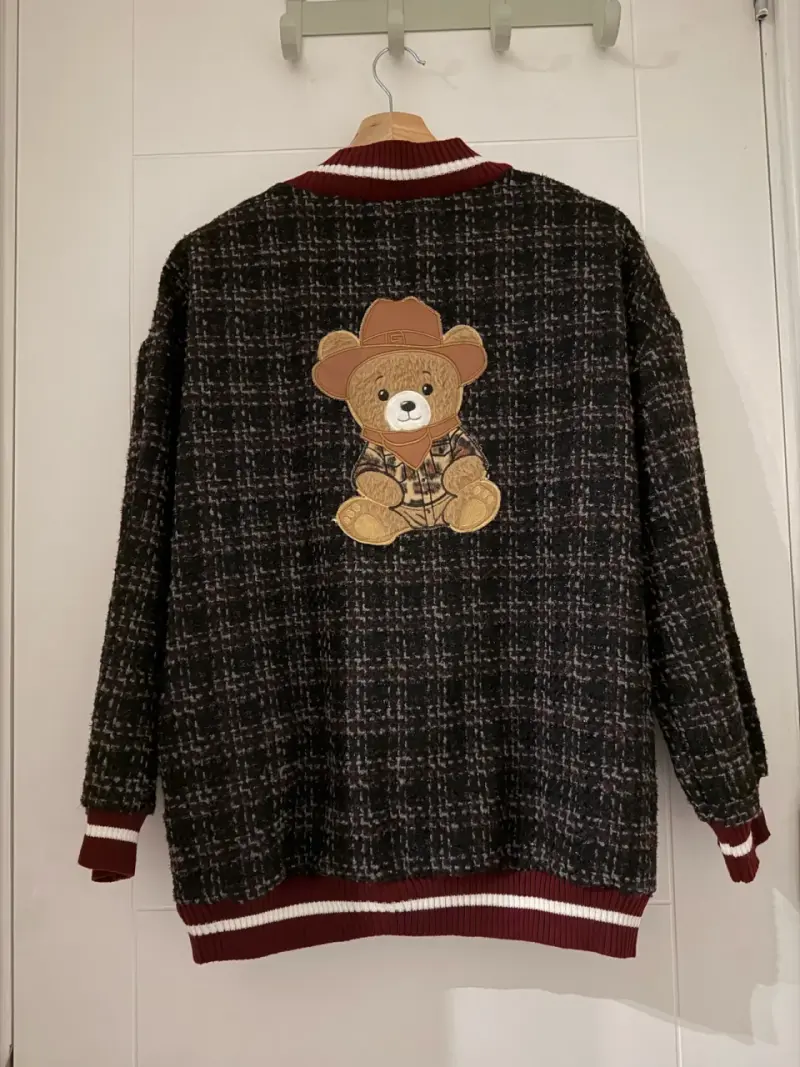 Cárdigan  con diseño de oso y botones - 4
