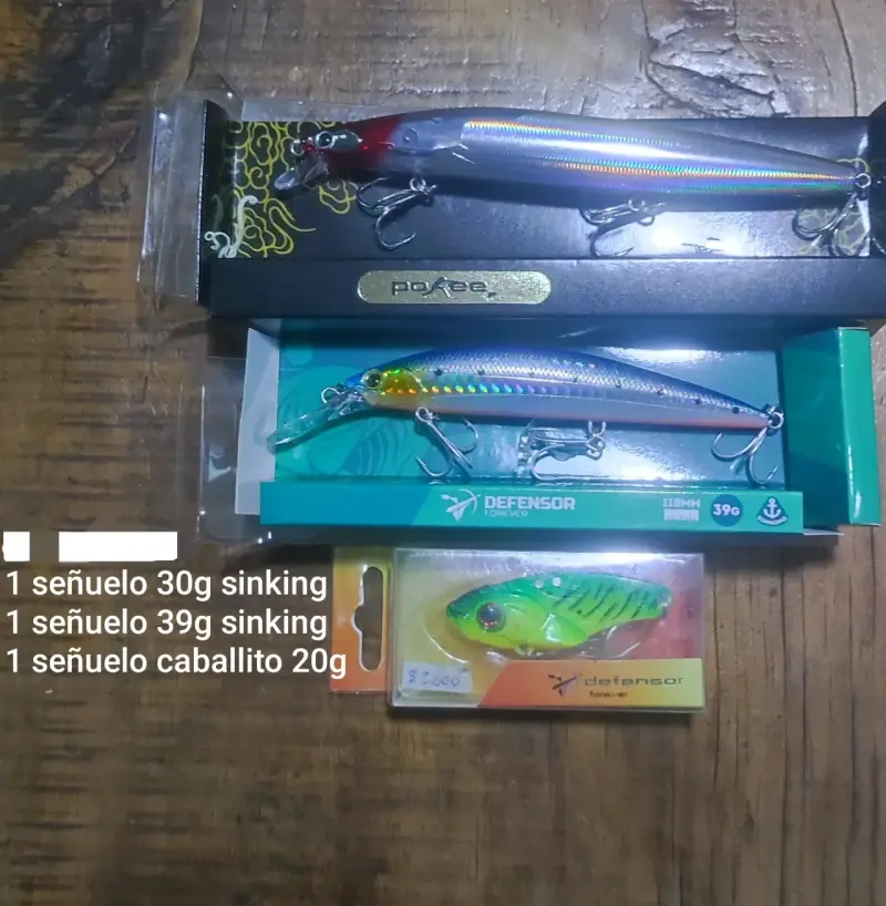 Set de señuelos de pesca sinking 30g y 39g