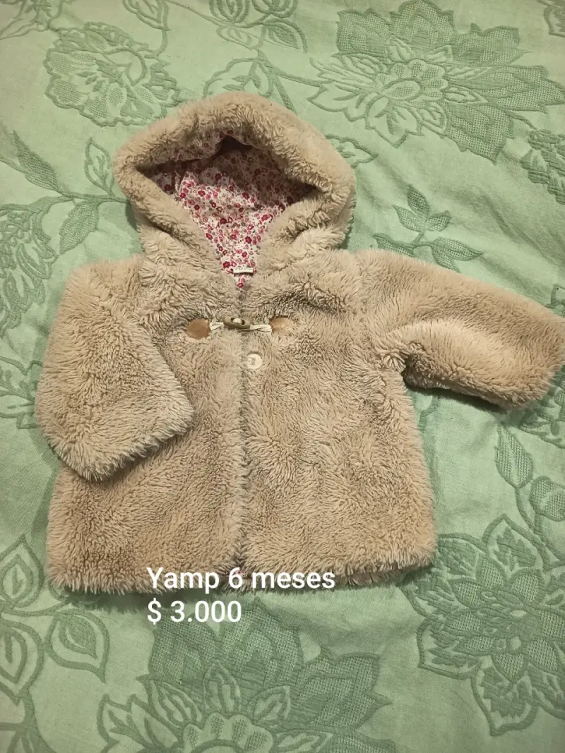Abrigo de bebé Yamp 6 meses beige