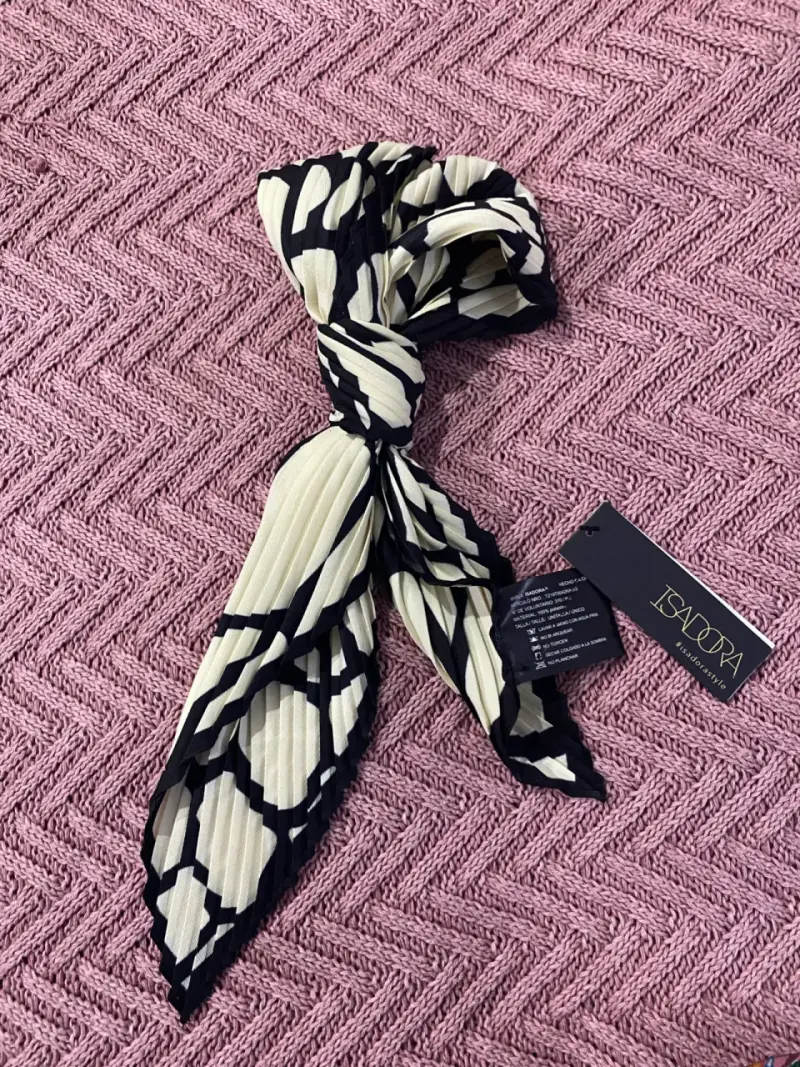 Pañuelo plisado estampado Isadora - 1