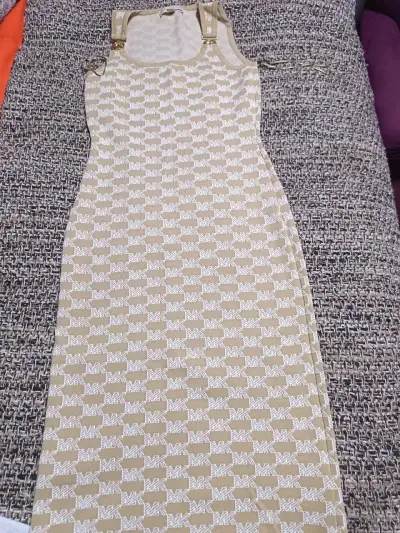 Vestido sin mangas Michael Kors beige burdeos - miniatura 1