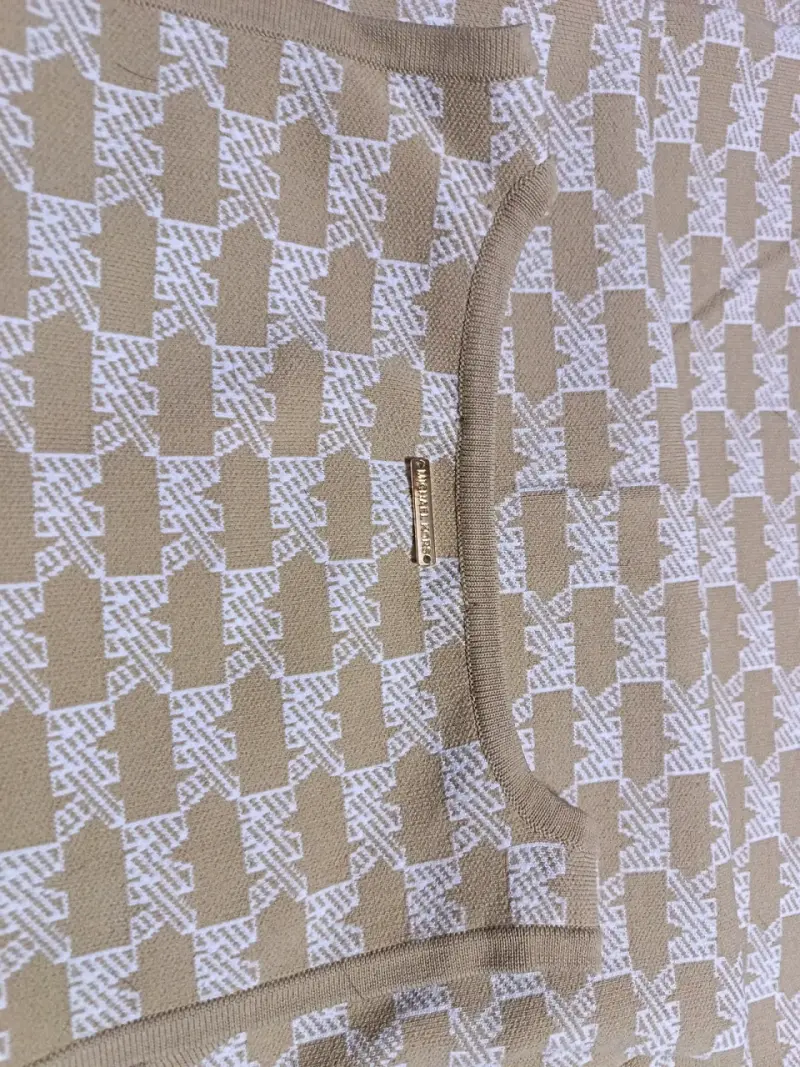 Vestido sin mangas Michael Kors beige burdeos - 5