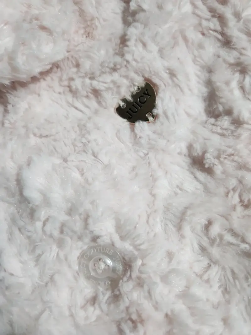 Abrigo de peluche rosa para niña Juicy Couture - 2