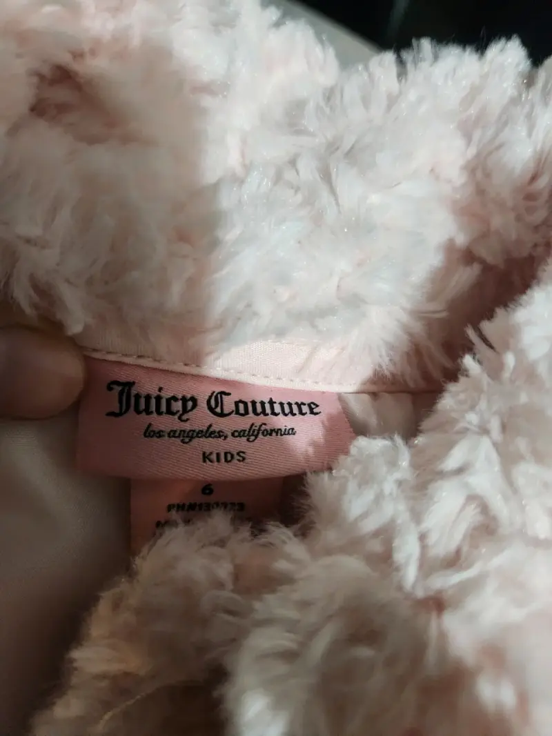 Abrigo de peluche rosa para niña Juicy Couture - 3