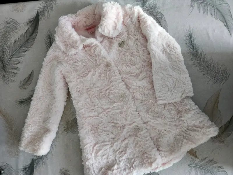Abrigo de peluche rosa para niña Juicy Couture - 5