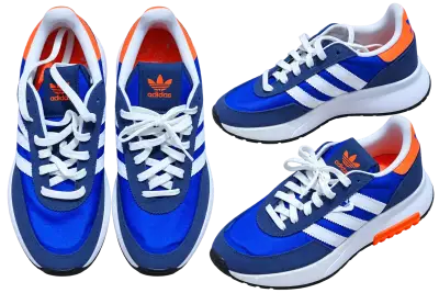 Zapatillas deportivas Adidas azules y naranjas - miniatura 1