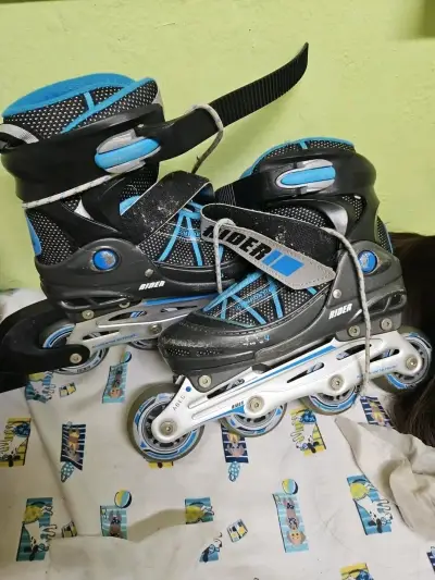 Patines en línea Rider Velocidad negros y azules - miniatura 1