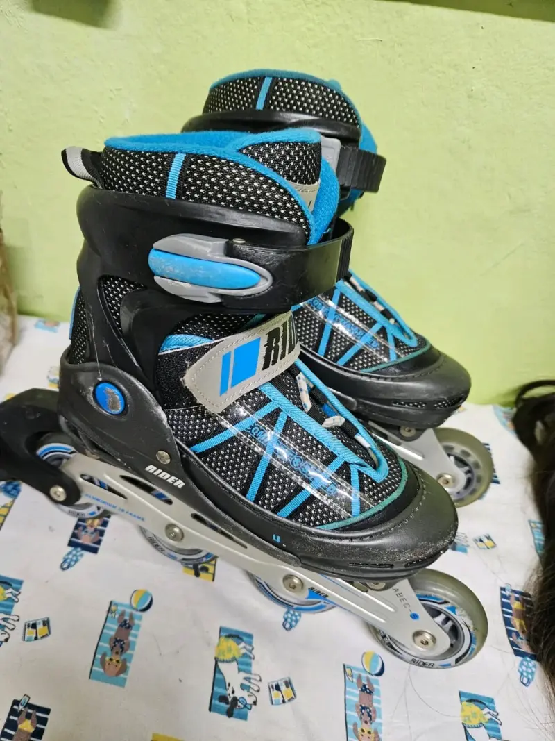 Patines en línea Rider Velocidad negros y azules - 3