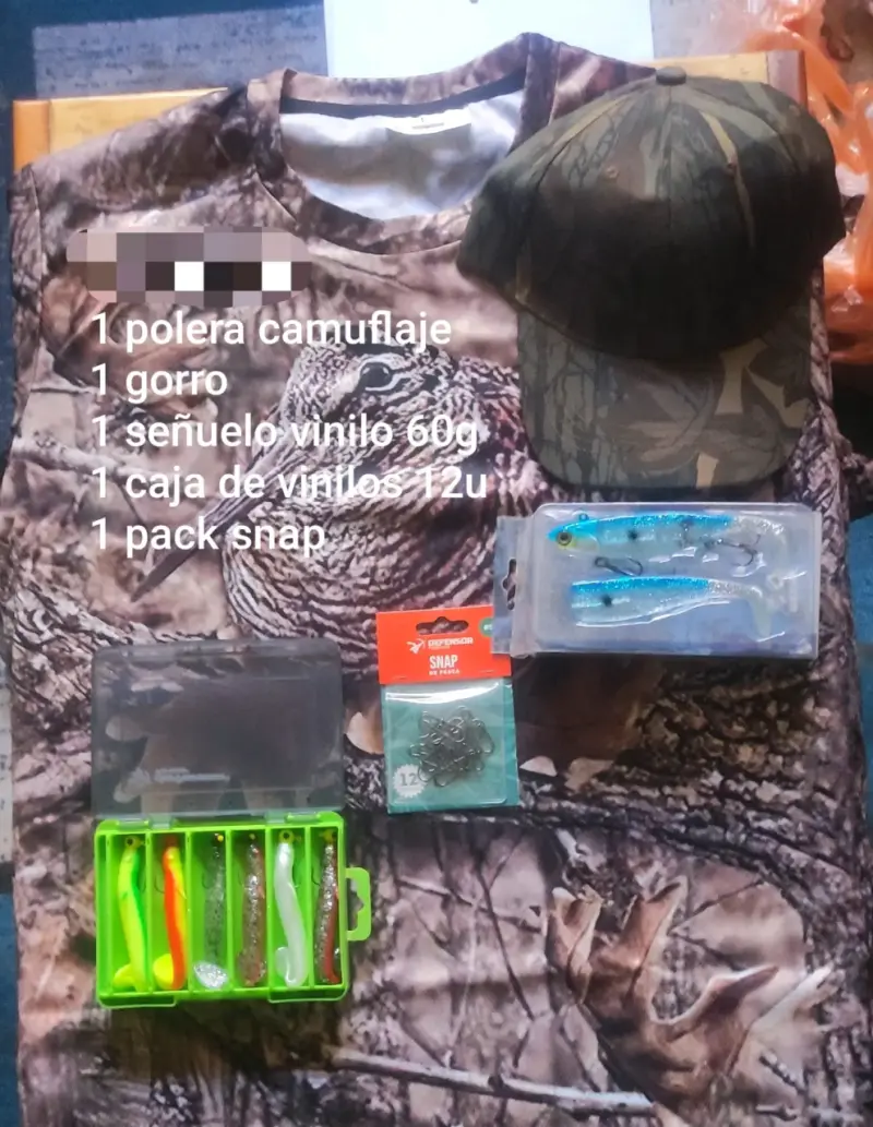 Set de Pesca con Polera y Gorro Camuflaje
