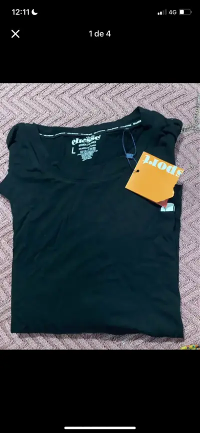 Polera Negra Ellesse para Mujer Talla L - miniatura 1