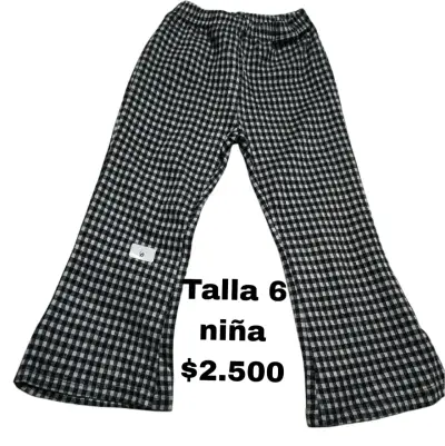 Pantalones a cuadros para niña talla 6 - miniatura 1