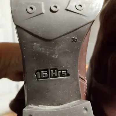 Botas de cuero marrón con tacón para mujer - miniatura 4